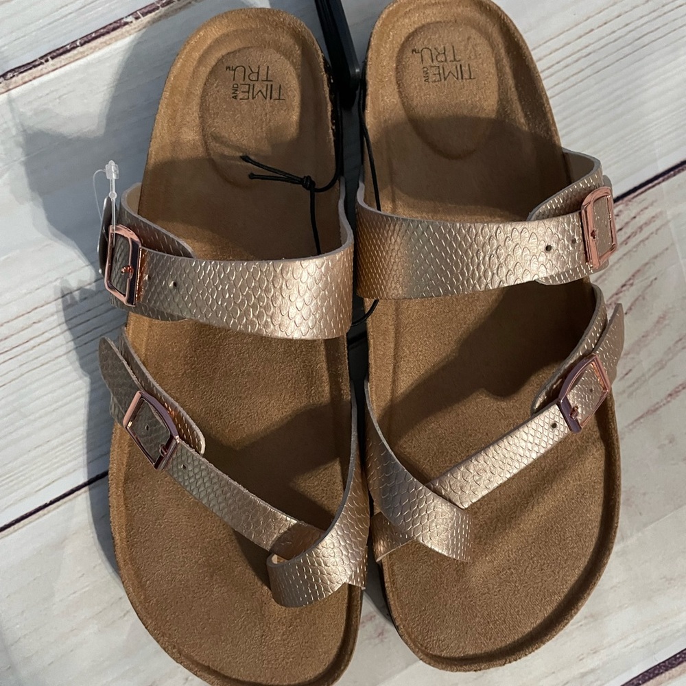rose gold sandals - worn once